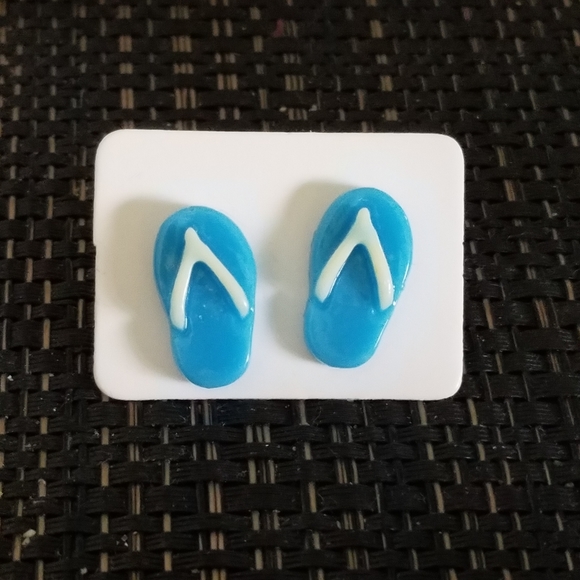 Jewelry - Blue Flip Flop Earrings